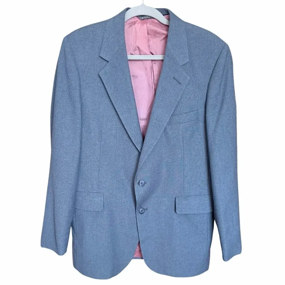 1970s vintage Levi Strauss & co business class suit gray 40R blazer slacks